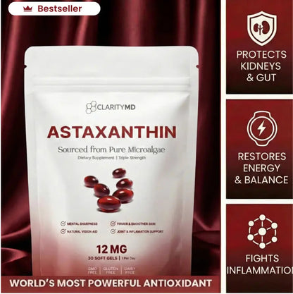 ClarityMD Astaxanthin – Naturally Fights Oxidative Stress To Restore Balance Inside and Out Buy 1 (Subscribe & Save) Clarity MD