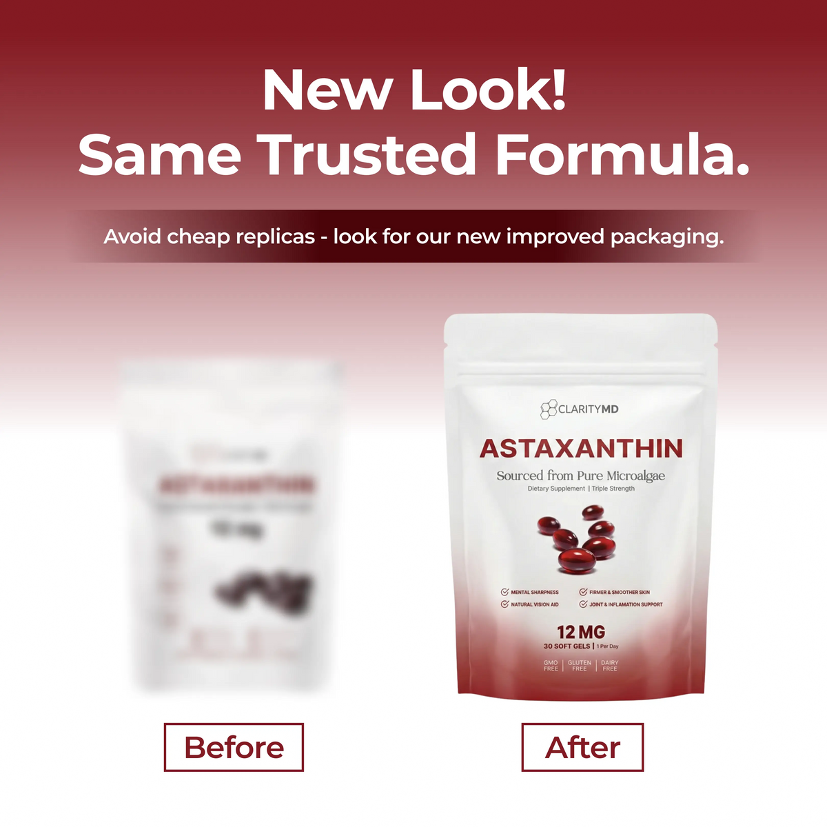 ClarityMD Astaxanthin Softgels - Naturally Protects Your Eye Cells To Restore Sharp, Clear Vision Clarity MD