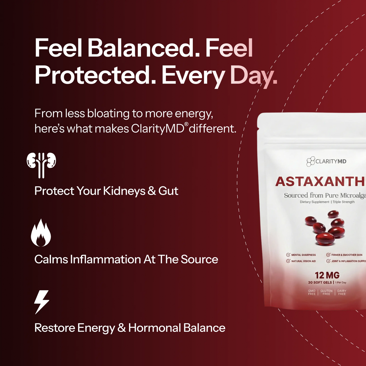 ClarityMD Astaxanthin – Naturally Fights Oxidative Stress To Restore Balance Inside and Out Buy 1 (Subscribe & Save) Clarity MD